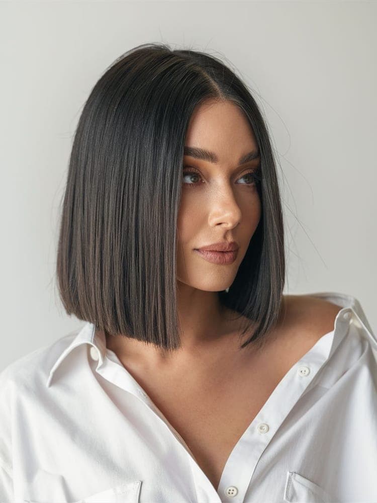 Modern bob, clean lines