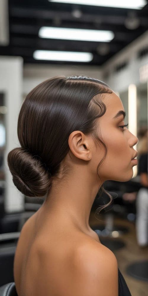 Sleek modern updo